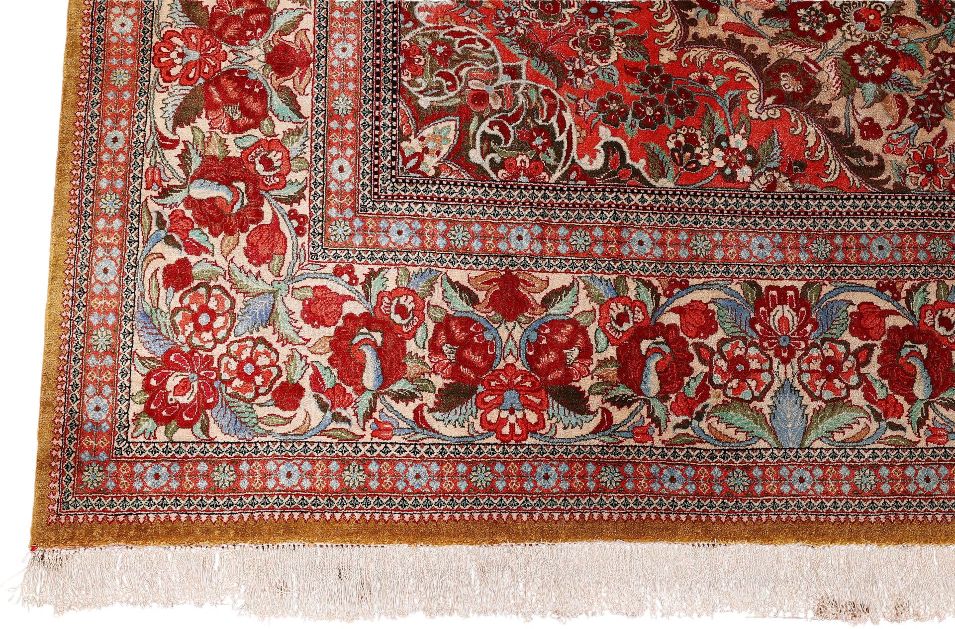 Qom Persian Rug 318 × 212 cm, silk, hand-knotted — view 5