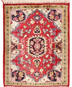 Qom Persian Rug 75 × 61 cm, silk, hand-knotted