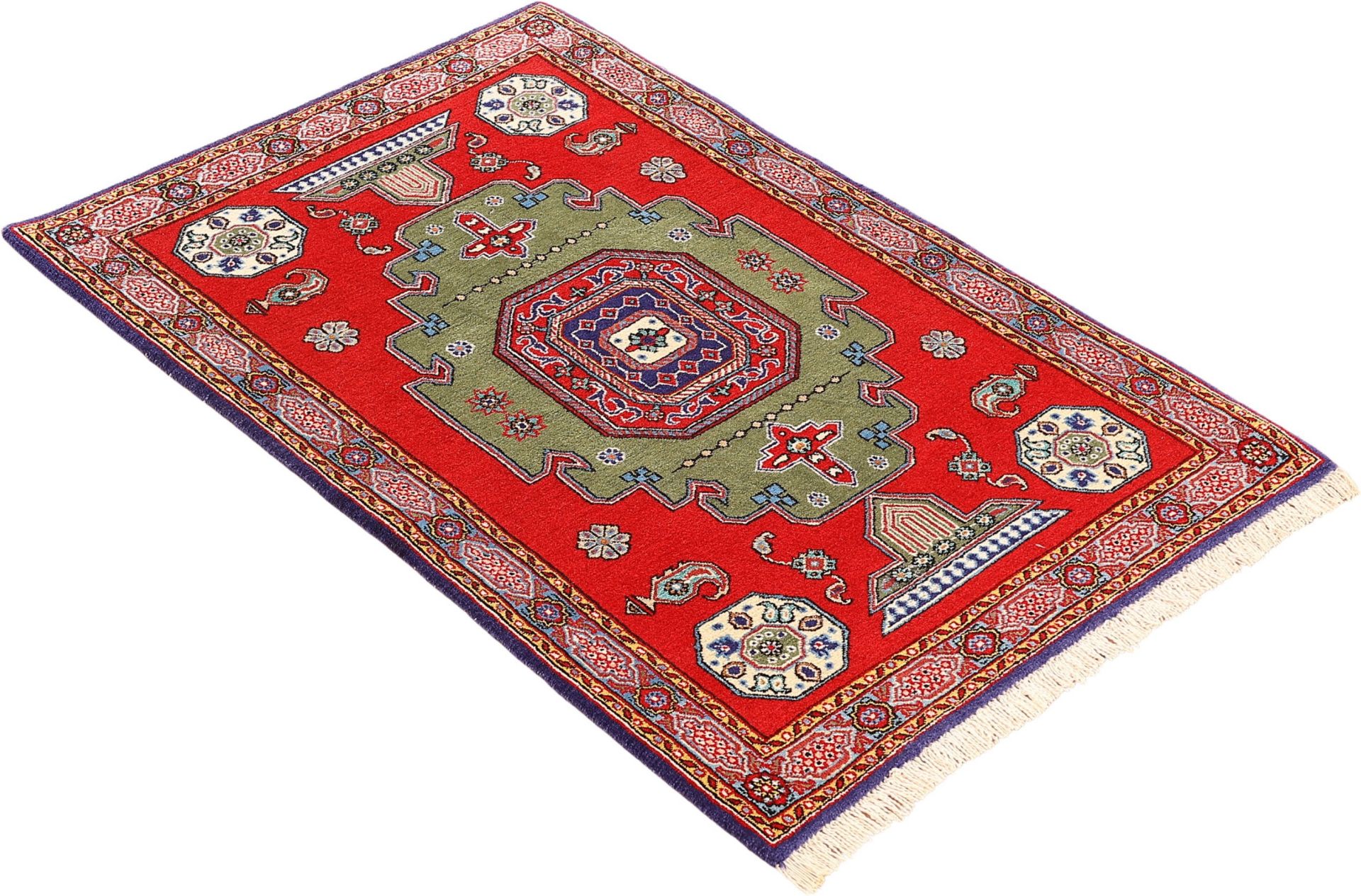 Qom Persian Rug 124 × 83 cm, wool & silk, hand-knotted — view 4
